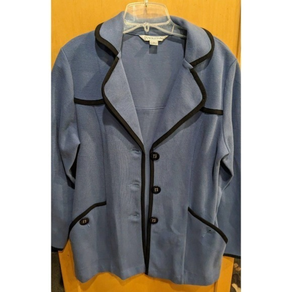Pendleton Womens Blazer‎ Jacket medium P coat cot… - image 1